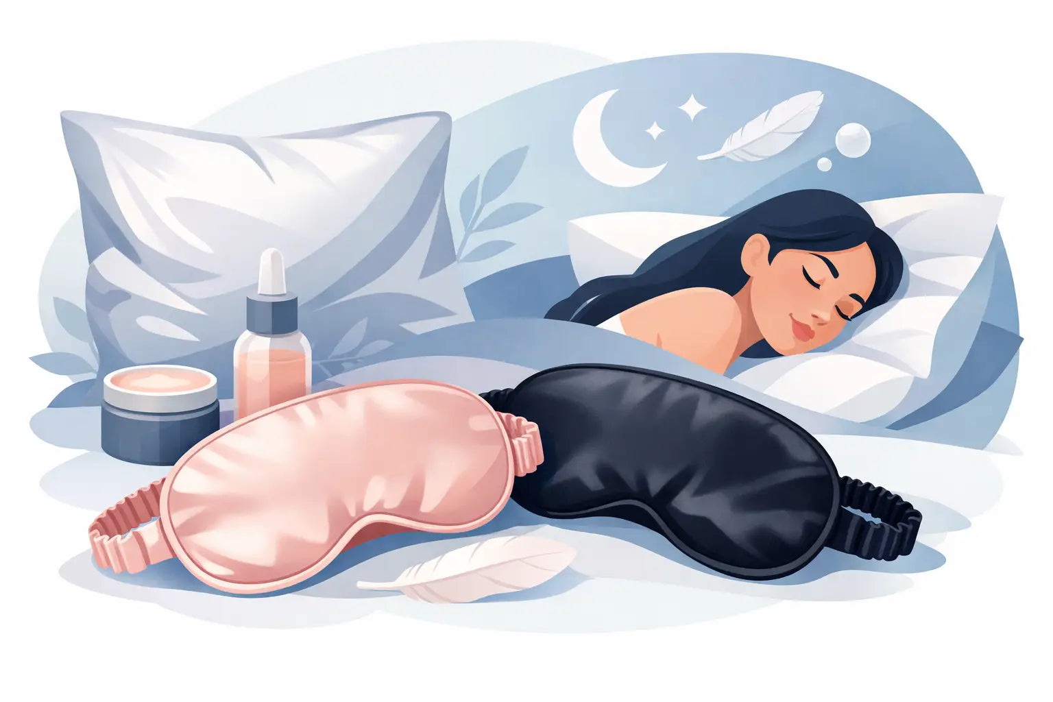 Quel masque nuit yeux sensibles choisir en soie ? Image