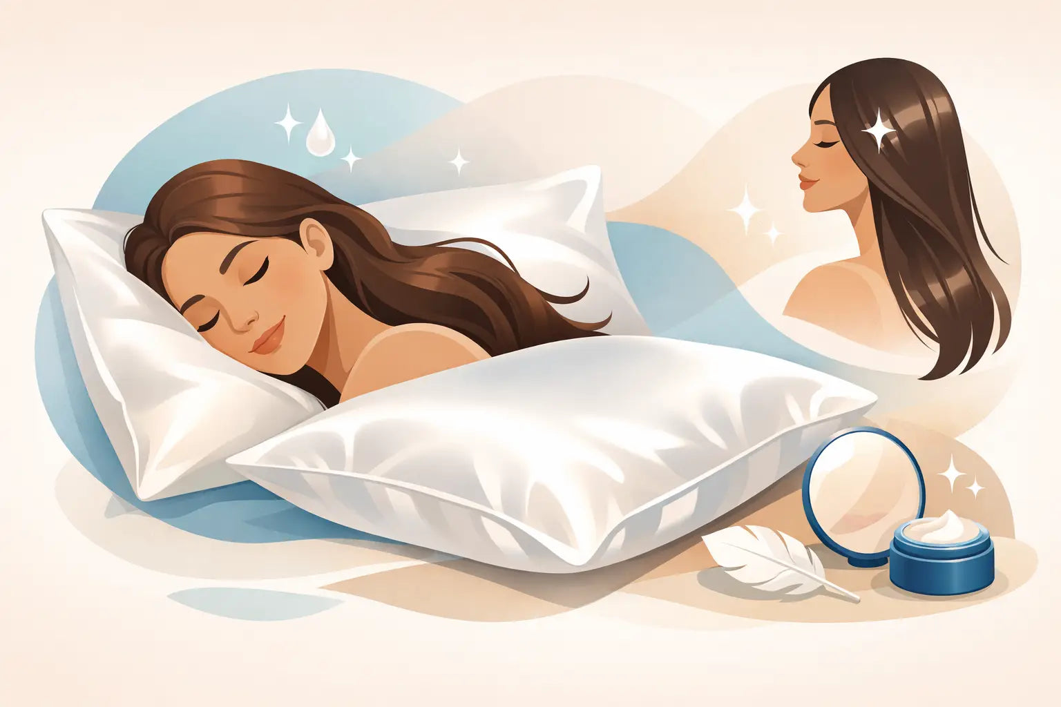 Oreiller soie bienfaits pour peau et cheveux