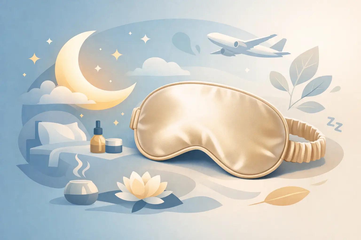 Guide masque de sommeil en soie