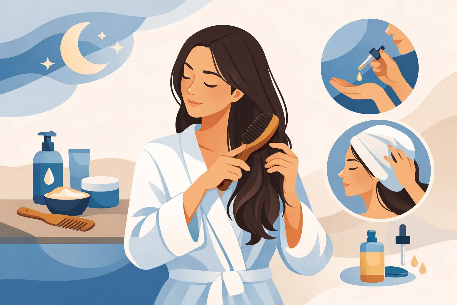 Routine beauté du soir cheveux: les bons gestes Image