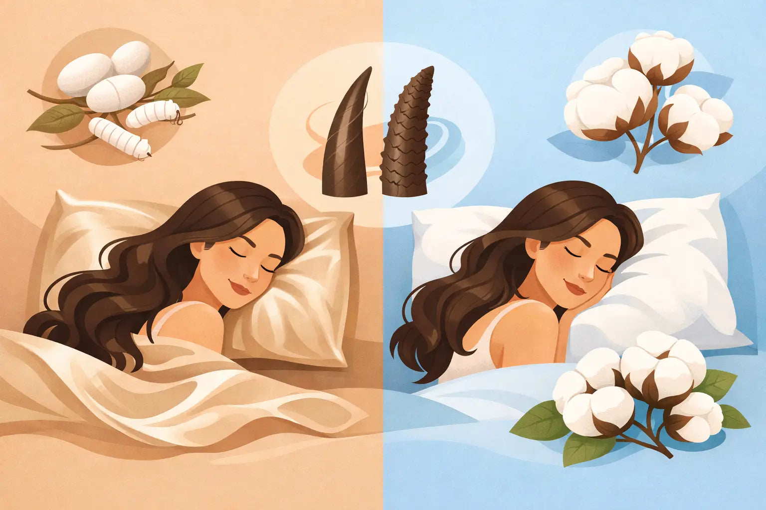 Soie ou coton cheveux: que choisir ?