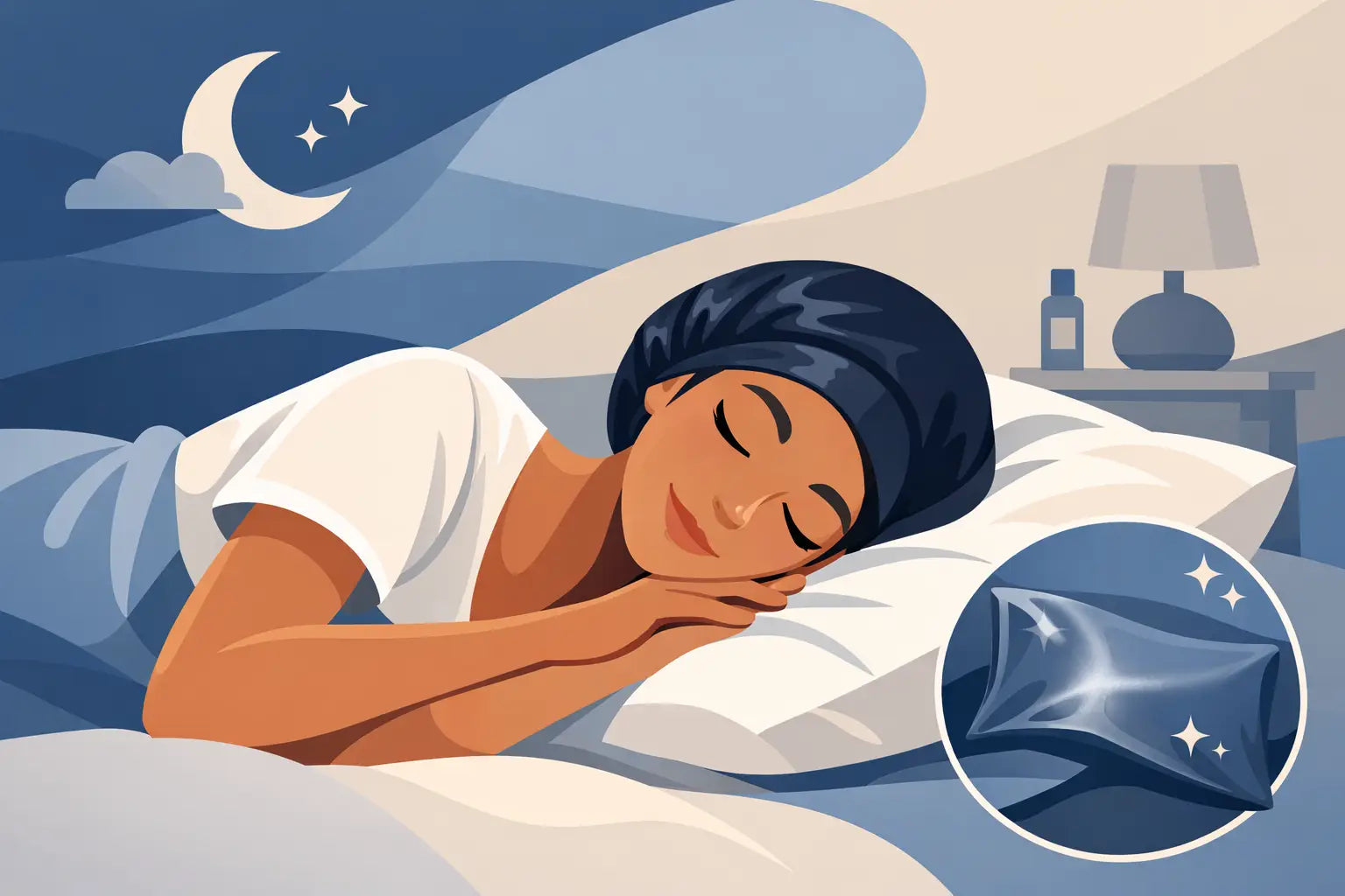 Dormir avec un bonnet en soie, bonne idée ? Image