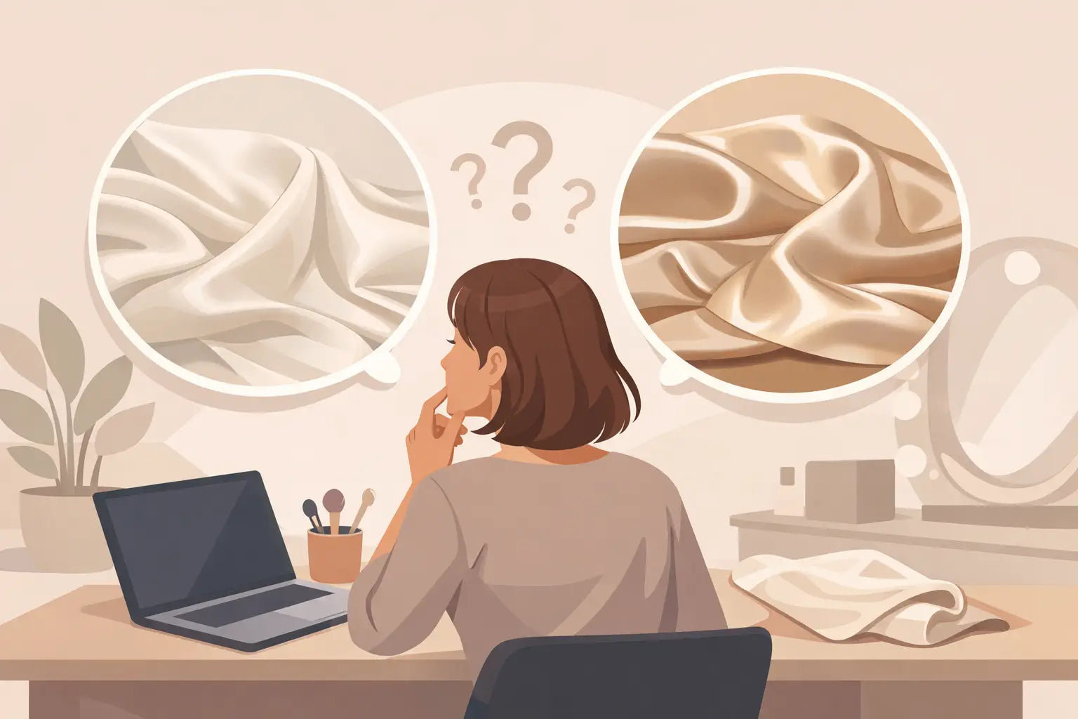 Soie ou satin peau - que choisir ?